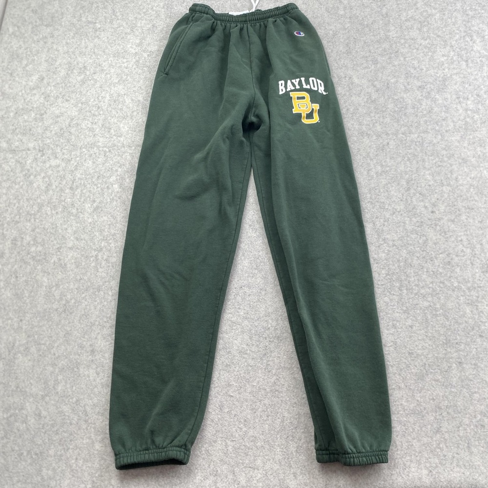 Baylor Bears Sweatpants Small (21x27) Green NCAA Basketball Champion Fleece